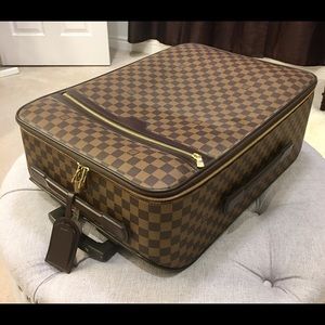 Louis Vuitton Damier canvas carry on suitcase